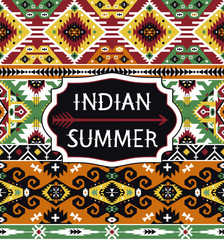 Seamless decorative pattern in tribal style