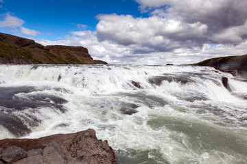 Gullfoss Waterfall in the Golden circle of Iceland