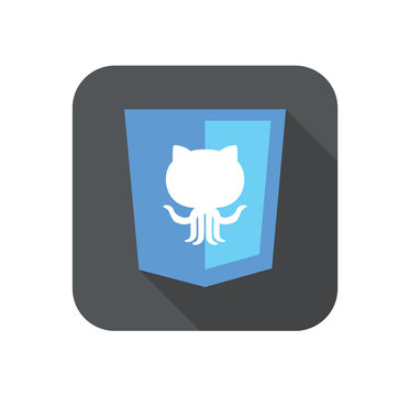 vector web development shield sign - version control system