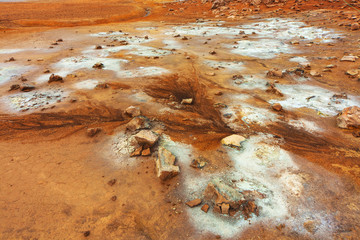 Volcanic landscape Namafjall, Iceland (Stinky pits)