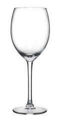 A empty wine glass isolated on a white background
