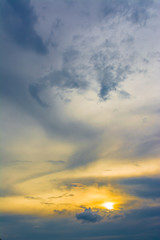 Naklejka na ściany i meble image of sunset sky for background usage .