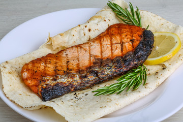 Grilled salmon
