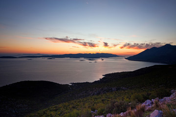 Adriatic coast summer islands sunset