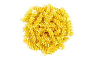 Italian pasta isolated on white