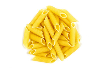 Italian pasta isolated on white