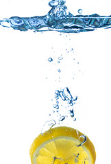 lemon  fell into water