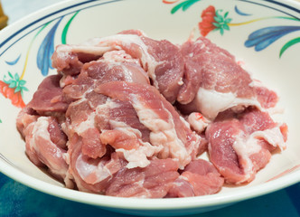 raw meat pork