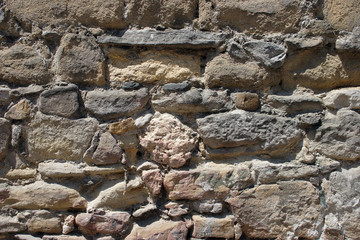 Typical mediterranean stone wall texture