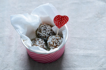 Vegane Schokopralinen mit Kokos