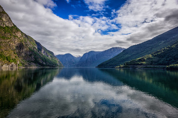 The view of Sognefjord from Flam Harbour