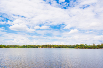 image of raft and blue sky