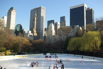 New York, patinage à Central Park
