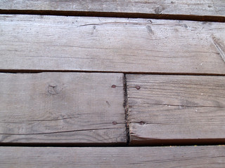 The weathered wooden