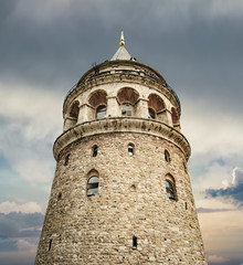 Fototapeta na wymiar Galata Tower in Istanbul Turkey