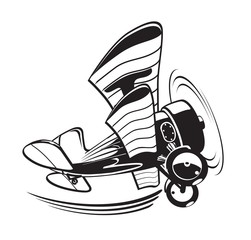 Vector Cartoon Biplane © Mechanik