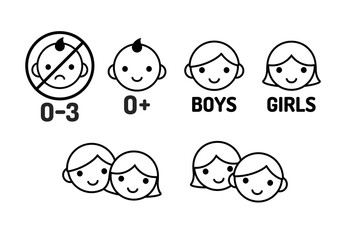 Children icon set