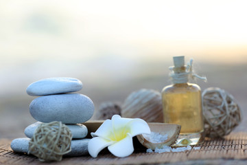 Beautiful spa composition outdoors