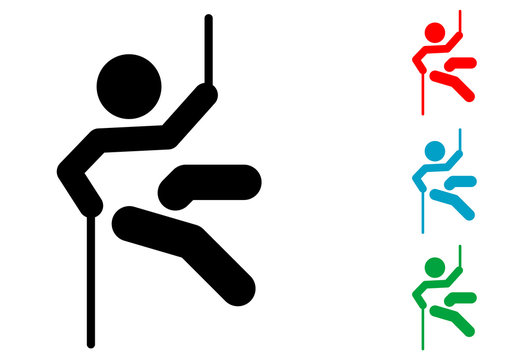 Pictograma escalador varios colores