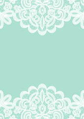 lace border on green background