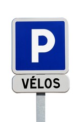 Panneau indicateur de parking à vélos