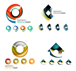 Universal abstract geometric shapes - business emblems