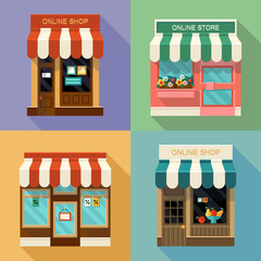 Online shops icons