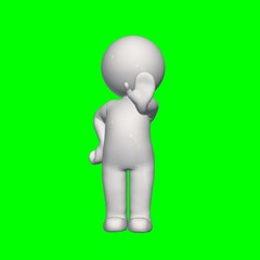 3D people - stop 1 - green screen