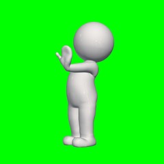 3D people - stop 2 - green screen