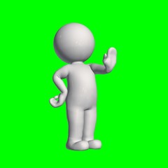 3D people - stop 3 - green screen