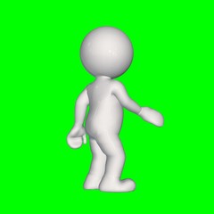 3D people - shake hands 1- green screen