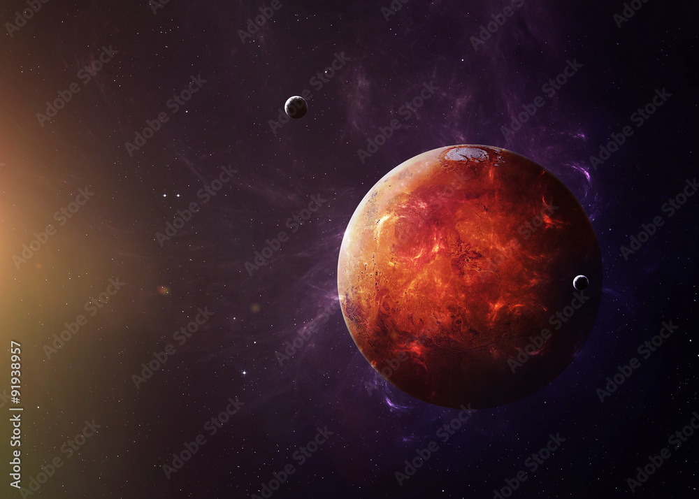 Canvas Prints the mars from space showing all they beauty. extremely detailed
