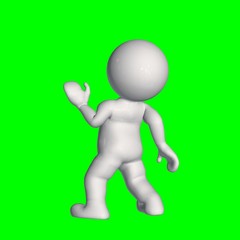 3D people - helpless 2 - green screen