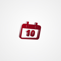 Calendar Red 3d  illustration