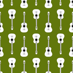 Classic guitar seamless pattern