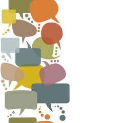 Colorful speech bubbles set