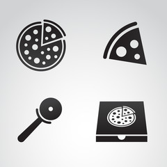 Pizza icon set. Vector art. - 91941703