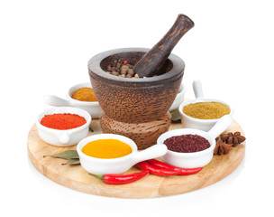 Various spices selection