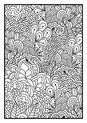 Sewing fabric with Black and white background for coloring book ...