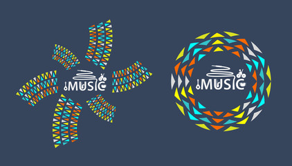 Music logo with icon
