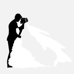 Bride And Groom Silhouette Wedding