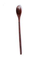 wooden spoon isolated on white background.