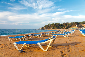Beach of LLoret de Mar Costa Brava Spain.