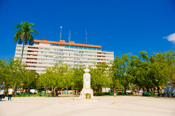 CIEGO DE AVILA, CUBA - SEPTEMBER 5, 2015: Downtown of the Province capital.