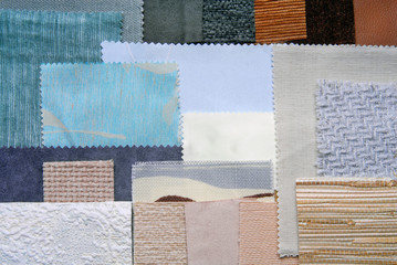 close up of the various fabric swatches