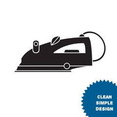 Isolated steam iron icon