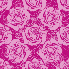 Rose sketch, seamless