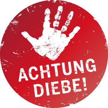 Button Achtung Diebe