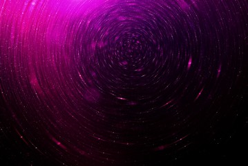 Purple Abstract science fiction futuristic background, blurred radiant stars in space