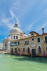 Naklejka premium Grand Canal with historic Saint Mary of Health in Venice, Italy